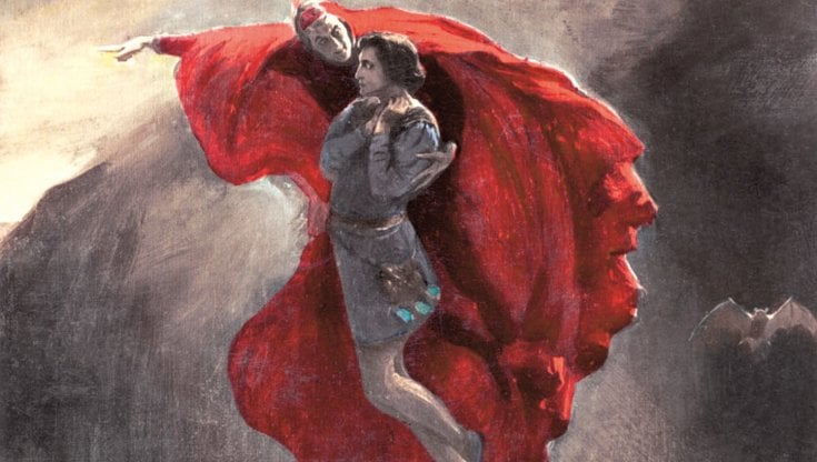 Poster di Charles Buchel per la pi&egrave;ce ispirata al Faust di Goethe (Londra, 1908)