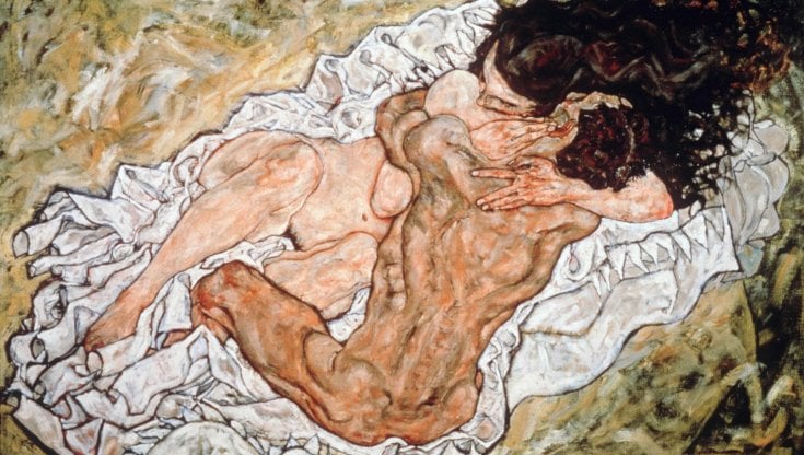 The embrace di Egon Schiele (1917)