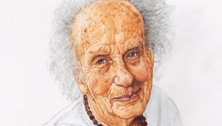 Lisetta Carmi in un ritratto di Riccardo Mannelli