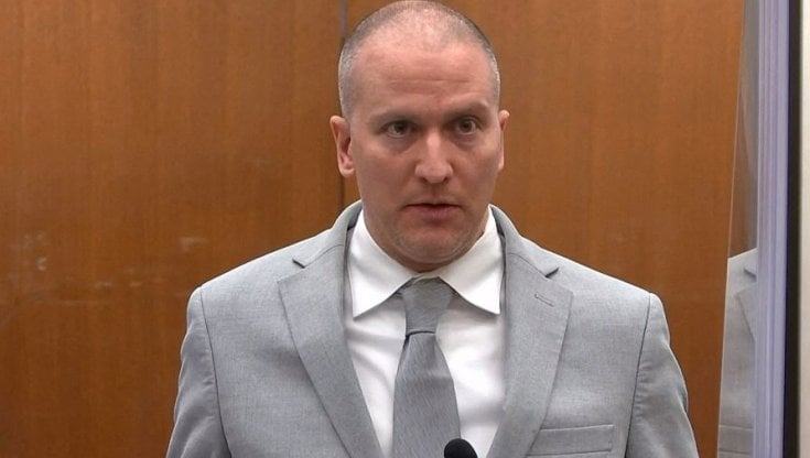 Chauvin durante il processo per l'omicidio di Floyd celebrato lo scorso anno a Minneapolis