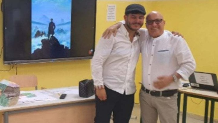 Luis Alberto Angioni con il professor Priamo Farris