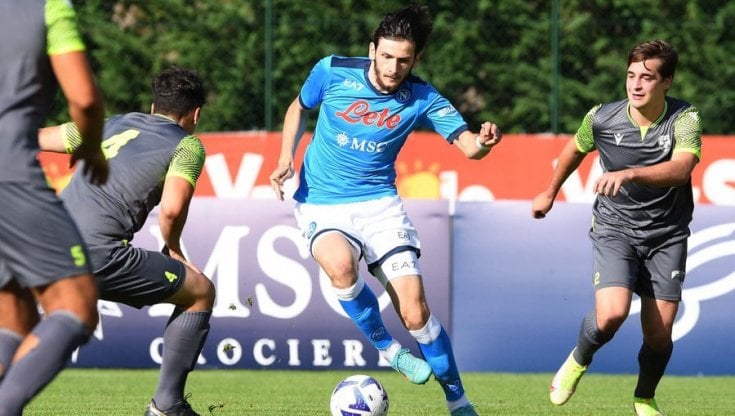 Khvicha Kvaratskhelia in azione (foto ssc napoli)
