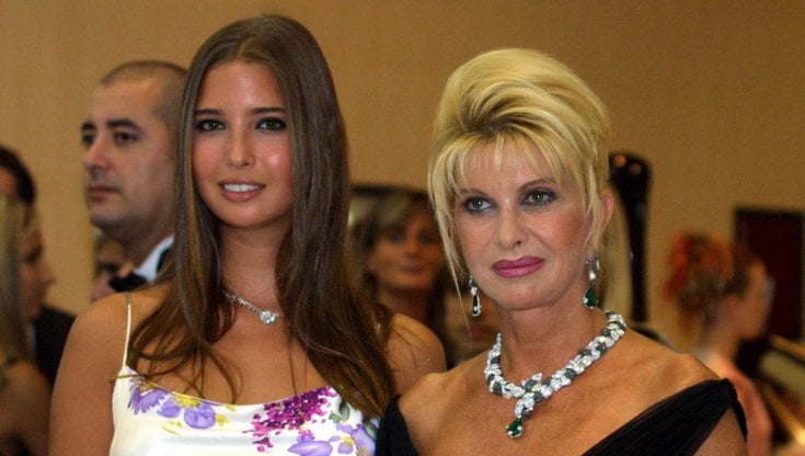 Con la figlia Ivanka nel 2001