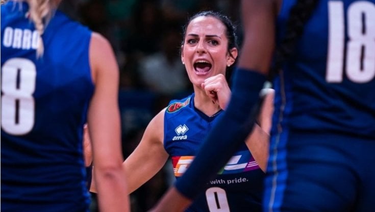 Caterina Bosetti in finale col Brasile (foto federvolley)