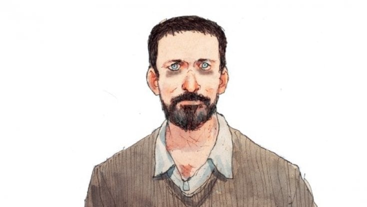 Michele Serra in un disegno di Gipi