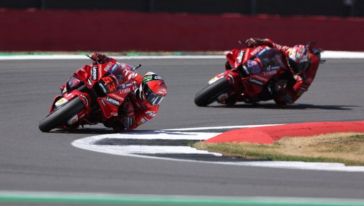 Bagnaia in azione a Silverstone