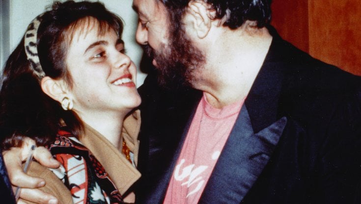 Cristina&nbsp;e Luciano Pavarotti&nbsp;(1935-2007) durante le selezioni del Philadelphia Voice Competition (1988).&nbsp;