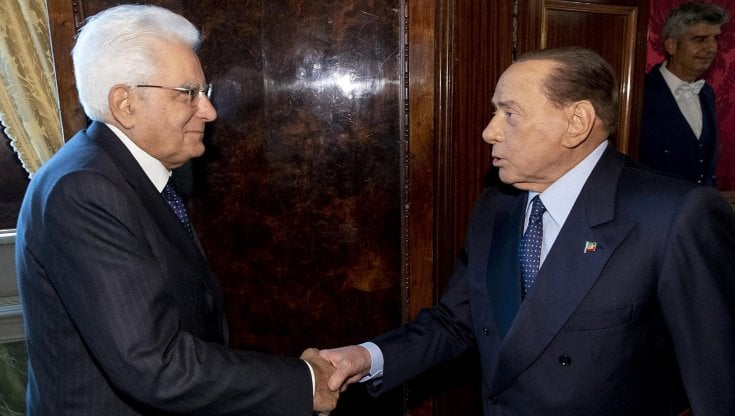 Sergio Mattarella con Silvio Berlusconi