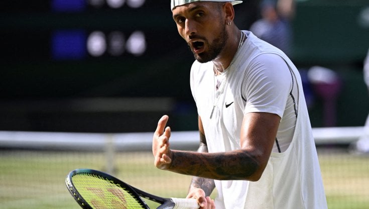 Nick Kyrgios durante la finale di Wimbledon