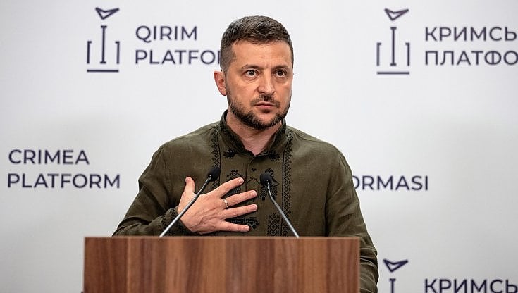 Il presidente dell'Ucraina Volodymyr Zelensky