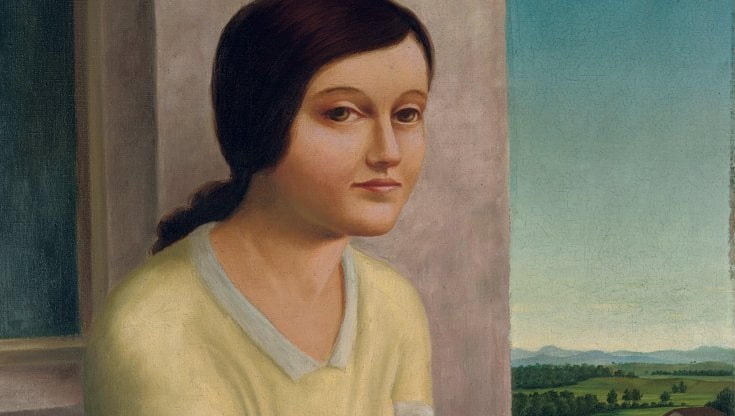 Ragazza seduta (1927) del tedesco Georg Schrimpf (1889-1938) 