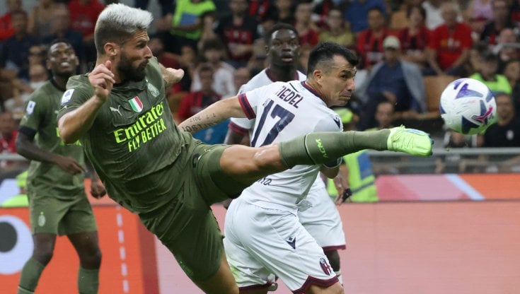 Milan-Bologna 2-0: ci pensano Leao e Giroud