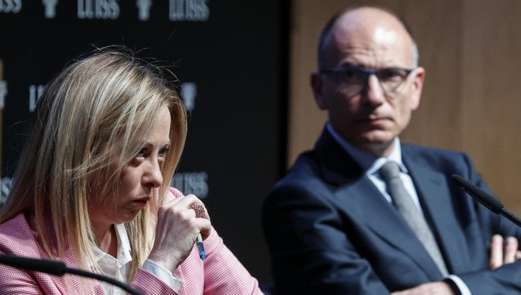 Giorgia Meloni ed Enrico Letta