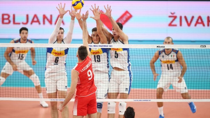 Giannelli, Russo e Michieletto contro la Turchia (foto Rubin/FIPAV)