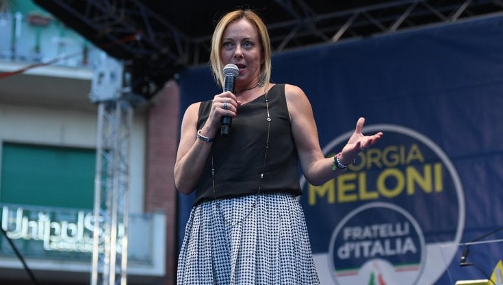 La leader di FdI, Giorgia Meloni
