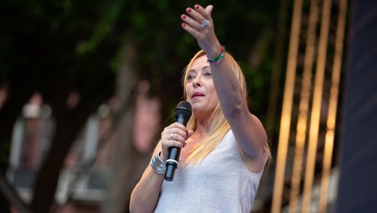La leader di FdI, Giorgia Meloni
