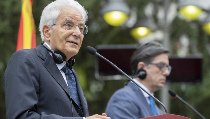Sergio Mattarella, presidente della repubblica in visita a Skopje