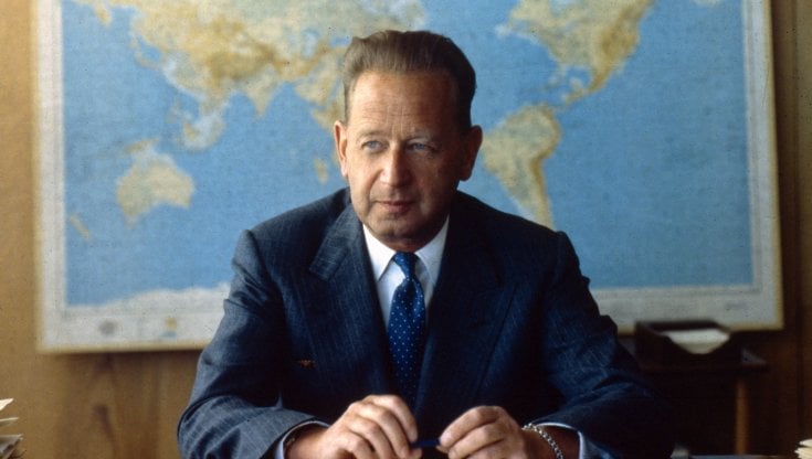 Dag Hammarskj&ouml;ld in una foto del 1957. MPI / Getty Images