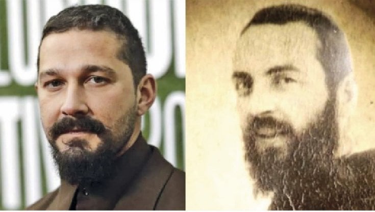 Da sinistra, Shia LaBeouf, che interpreta Padre Pio (a destra) nel film di Abel Ferrara