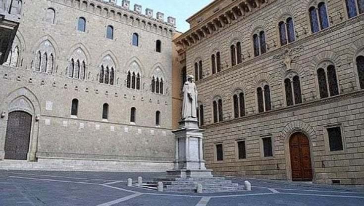 La sede del Monte dei Paschi a Siena