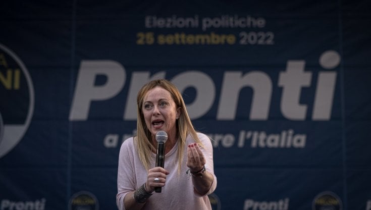 La leader di FdI, Giorgia Meloni