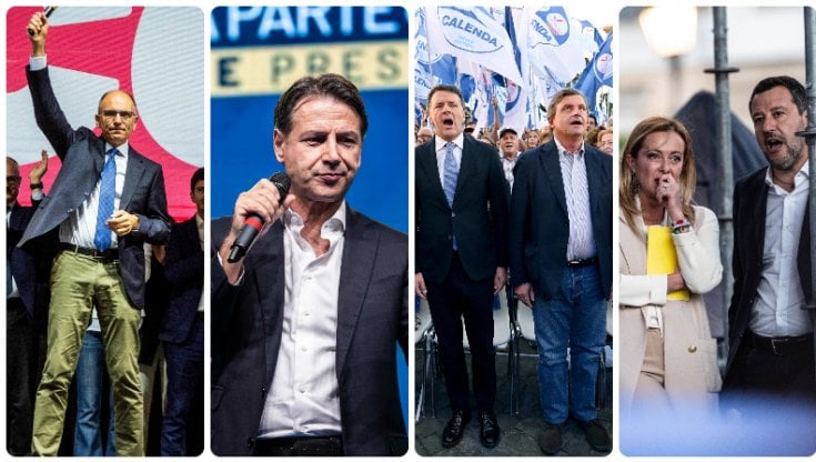 Le pagelle della campagna elettorale: voto 5 a Meloni, 6 a Letta e 2 a Berlusconi
