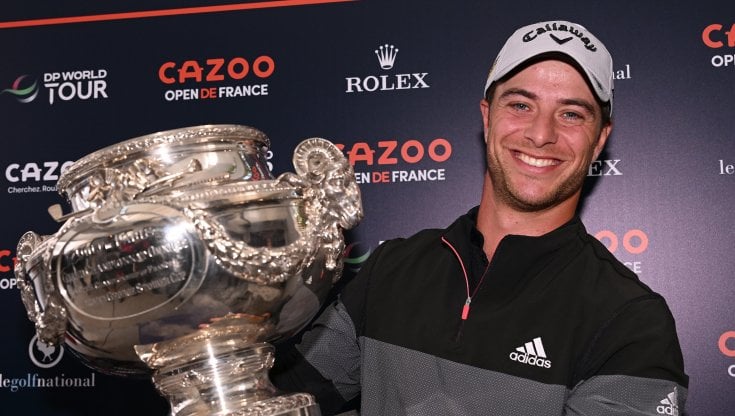 Guido Migliozzi con la coppa dell'Open de France