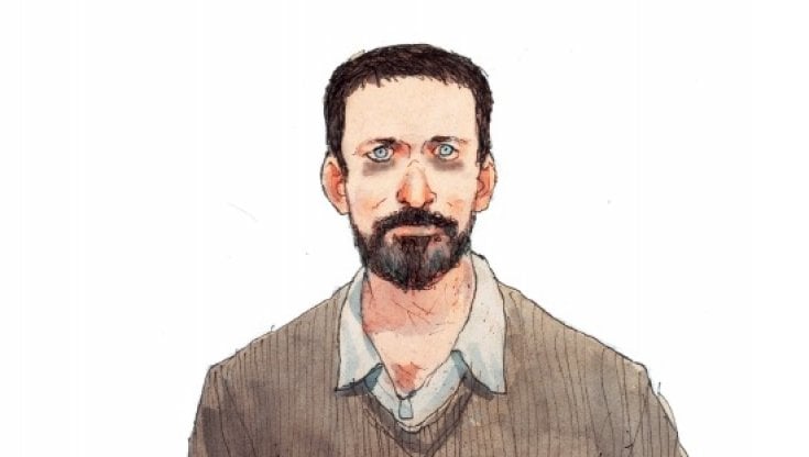 Michele Serra in un disegno di Gipi