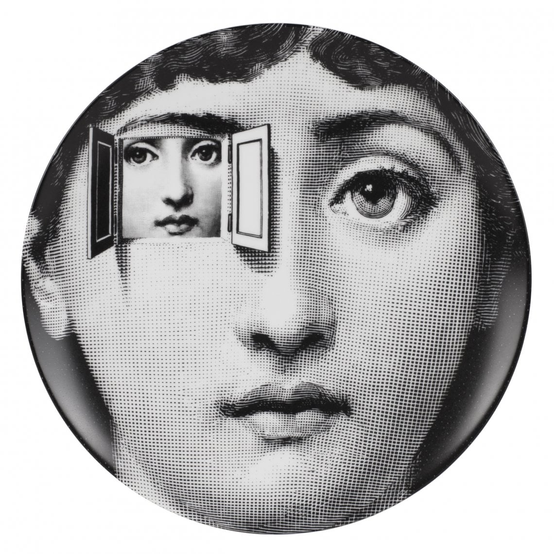 Piatto n.116 della serie Tema e Variazioni, Piero Fornasetti, dopo il 1950, Archivio Fornasetti