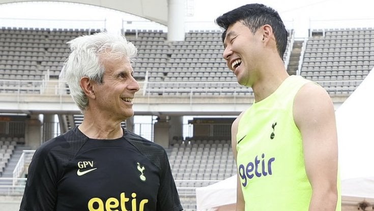 Ventrone con Son (foto twitter tottenham)
