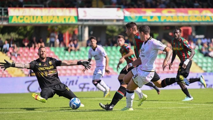 Una fase di Ternana-Palermo