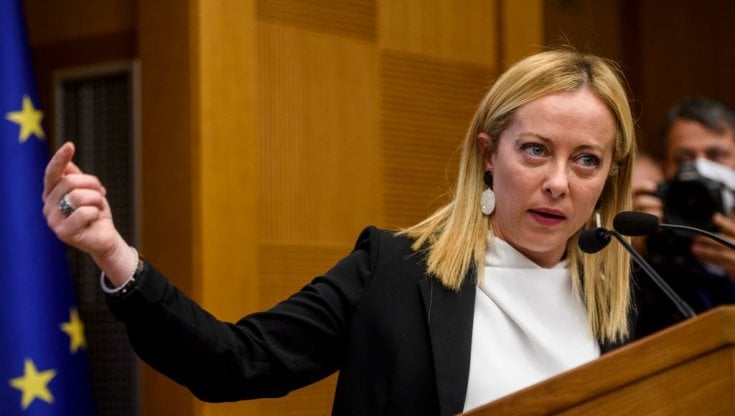 La leader di FdI, Giorgia Meloni