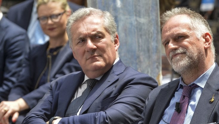 Alfredo Altavilla (a sinistra) con il ministro Garavaglia