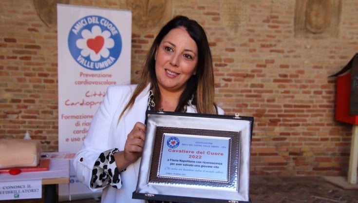 Flavia Napolitano premiata per aver salvato un bambino di 8 anni