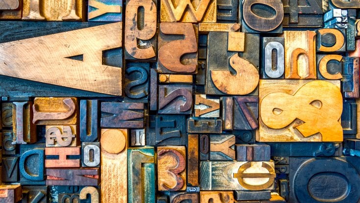Una raccolta di vecchi caratteri tipografici (Getty Images)