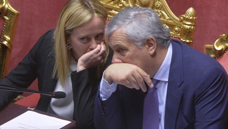 Giorgia Meloni con Antonio Tajani