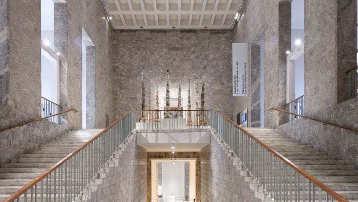 La scalinata del Museo delle Civilt&agrave;, all'Eur di Roma. Foto: Giorgio Benni