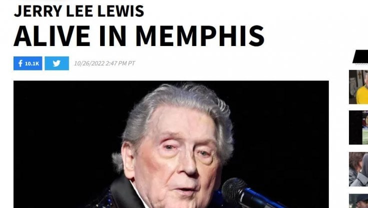 Jerry Lee Lewis non è morto: Tmz chiede scusa per la notizia sbagliata