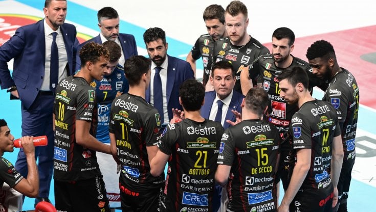 Un time out della Lube Civitanova