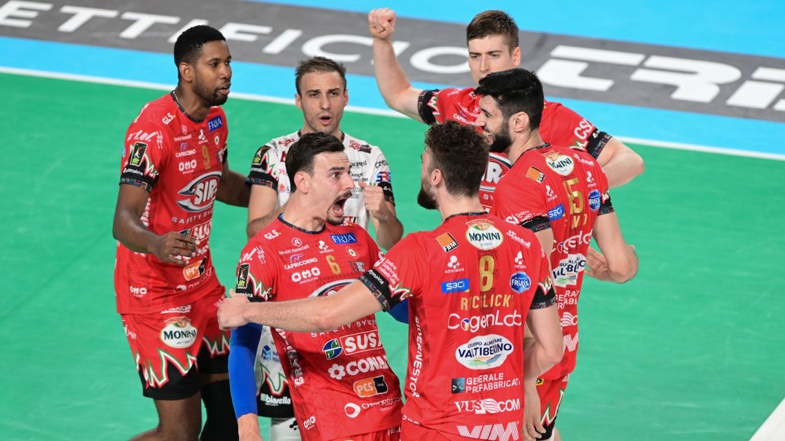 I giocatori della Sir Safety Perugia