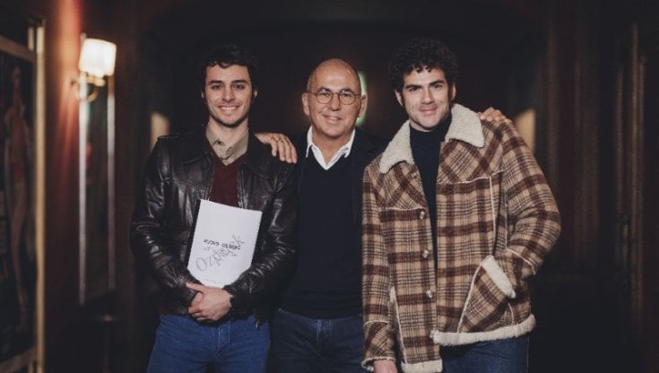 Il regista con Damiano Gavino&nbsp; e Andrea Di Luigi