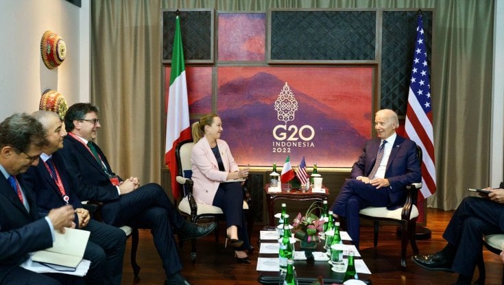Bali, Giorgia Meloni e Joe Biden al G20