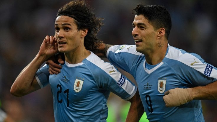 Edinson Cavani e Luis Suarez, attaccanti dell'Uruguay