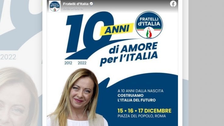 A dicembre a Roma l'Atreju di governo per celebrare il decennale FdI. Gli organizzatori: "Chiuderà Giorgia Meloni"