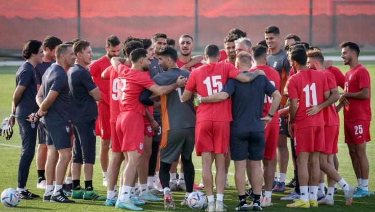 L'allenamento dei giocatori dell'Iran