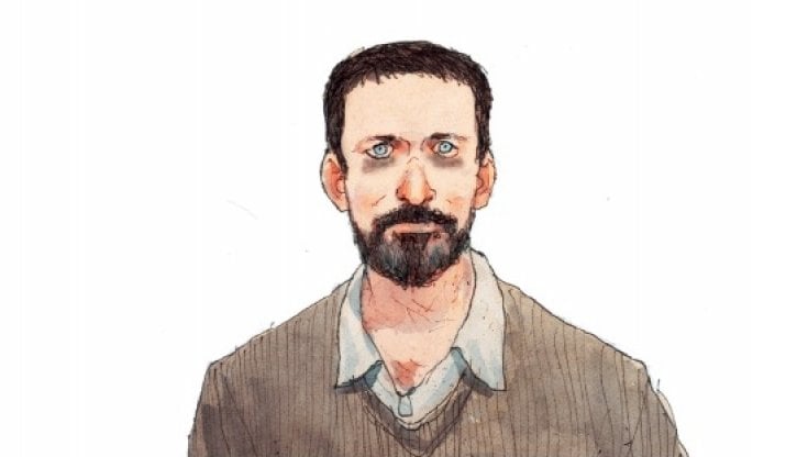 Michele Serra in un disegno di Gipi