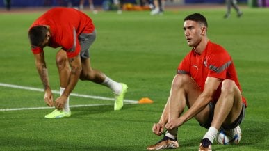 Tifo per l'irresistibile Serbia, la nazionale degli undici "italiani"