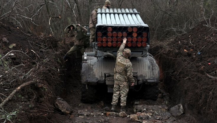 Militari ucraini vicino a Bakhmut