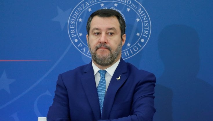 Roma, il vicepremier e ministro delle Infrastrutture Matteo Salvini a Palazzo Chigi