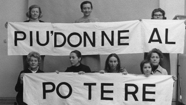 Una manifestazione negli anni Settanta